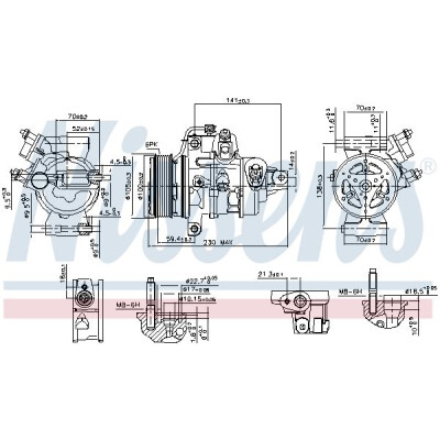 Compressore, climatizzatore NISSENS 890787