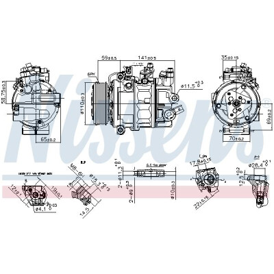 Compressore, climatizzatore NISSENS 890755