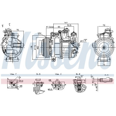 Compressore, climatizzatore NISSENS 890919
