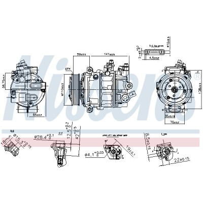 Compressore, climatizzatore NISSENS 890754