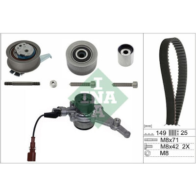 Pompa acqua + Kit cinghie dentate