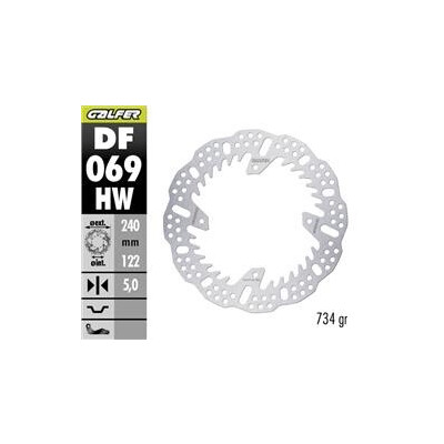Disco freno DF069HW 240x140x5
