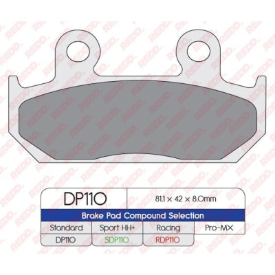 Pastiglie freno sportive sinterizzate SDP110HH+