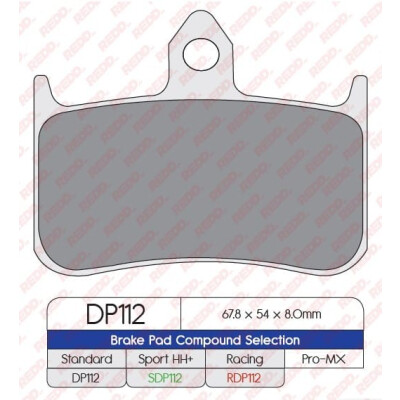 Pastiglie freno sportive sinterizzate SDP112HH+