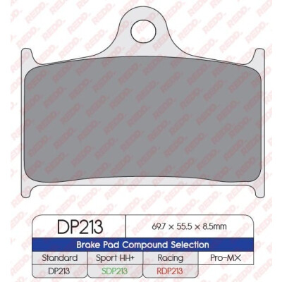 Pastiglie freno sportive sinterizzate SDP213HH+