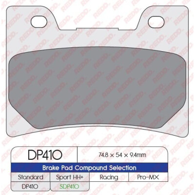 Pastiglie freno sportive sinterizzate SDP410HH+