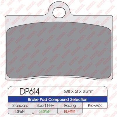 Pastiglie freno sportive sinterizzate SDP614HH+