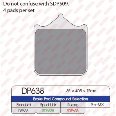Pastiglie freno sportive sinterizzate SDP638HH+