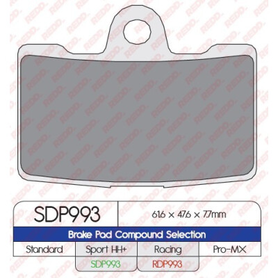 Pastiglie freno sportive sinterizzate SDP993HH+