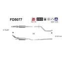Filtro antiparticolato / particellare, Impianto gas scarico FD5077 AS