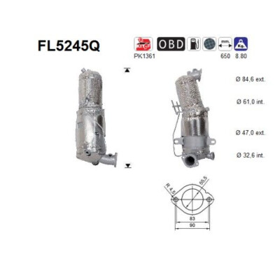 Filtro antiparticolato / particellare, Impianto gas scarico FL5245Q AS