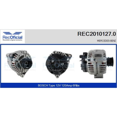 Alternatore REC20101270 RECOFICIAL