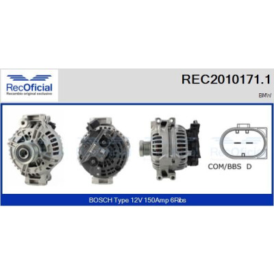 Alternatore REC20101711 RECOFICIAL