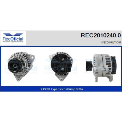 Alternatore REC20102400 RECOFICIAL