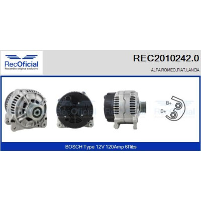Alternatore REC20102420 RECOFICIAL