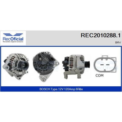Alternatore REC20102881 RECOFICIAL