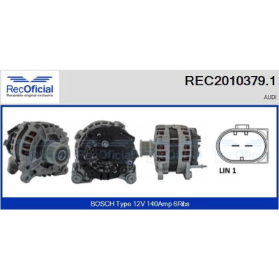 Alternatore REC20103791 RECOFICIAL