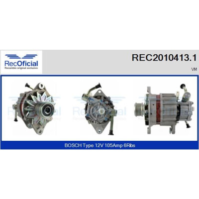 Alternatore REC20104131 RECOFICIAL