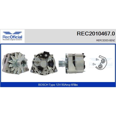 Alternatore REC20104670 RECOFICIAL