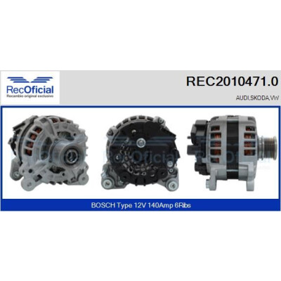 Alternatore REC20104710 RECOFICIAL