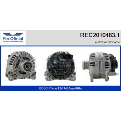 Alternatore REC20104831 RECOFICIAL