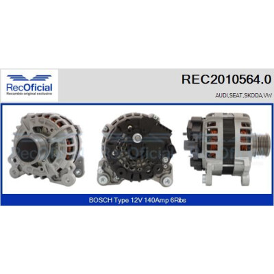 Alternatore REC20105640 RECOFICIAL