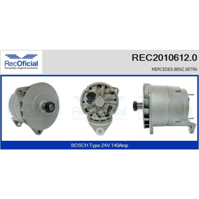 Alternatore REC20106120 RECOFICIAL