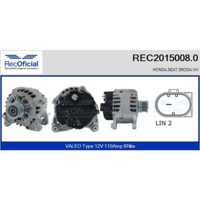 Alternatore REC20150080 RECOFICIAL