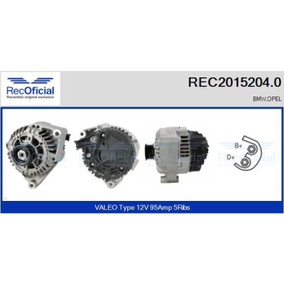 Alternatore REC20152040 RECOFICIAL