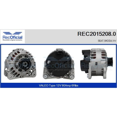 Alternatore REC20152080 RECOFICIAL