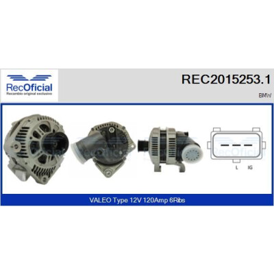 Alternatore REC20152531 RECOFICIAL