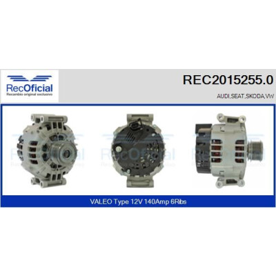 Alternatore REC20152550 RECOFICIAL