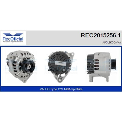 Alternatore REC20152561 RECOFICIAL