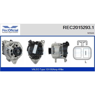 Alternatore REC20152931 RECOFICIAL