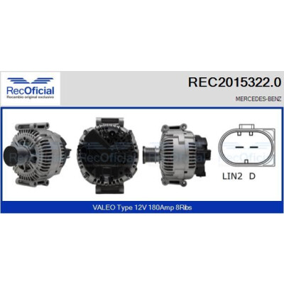 Alternatore REC20153220 RECOFICIAL