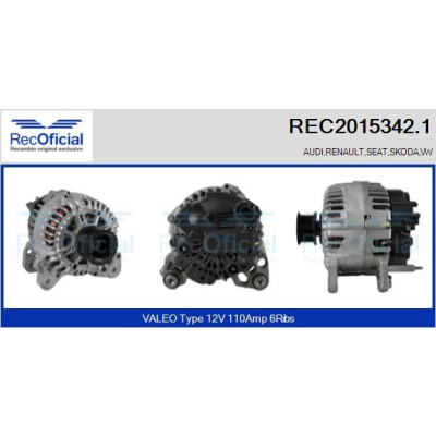 Alternatore REC20153421 RECOFICIAL