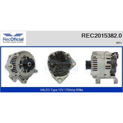 Alternatore REC20153820 RECOFICIAL