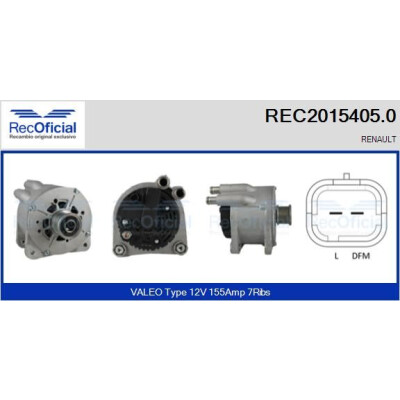 Alternatore REC20154050 RECOFICIAL