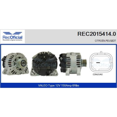 Alternatore REC20154140 RECOFICIAL