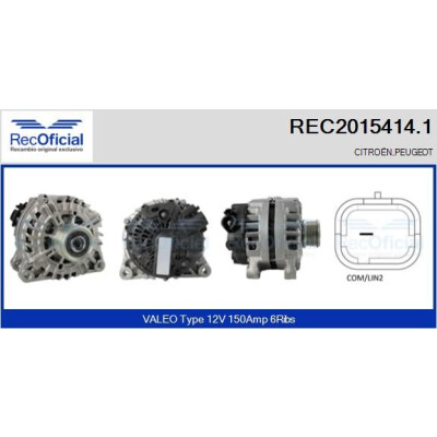 Alternatore REC20154141 RECOFICIAL
