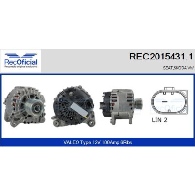 Alternatore REC20154311 RECOFICIAL