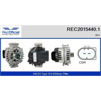 Alternatore REC20154401 RECOFICIAL