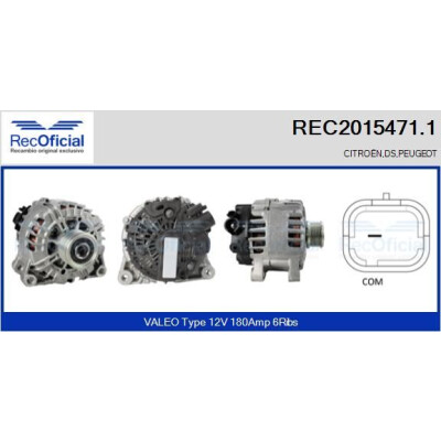 Alternatore REC20154711 RECOFICIAL