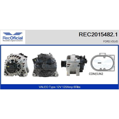 Alternatore REC20154821 RECOFICIAL