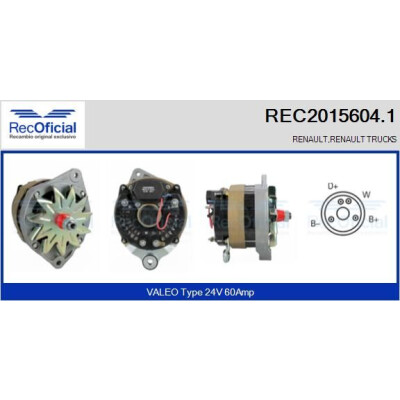 Alternatore REC20156041 RECOFICIAL