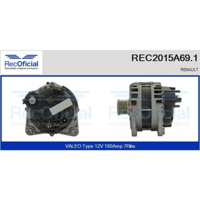 Alternatore REC2015A691 RECOFICIAL