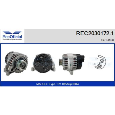 Alternatore REC20301721 RECOFICIAL