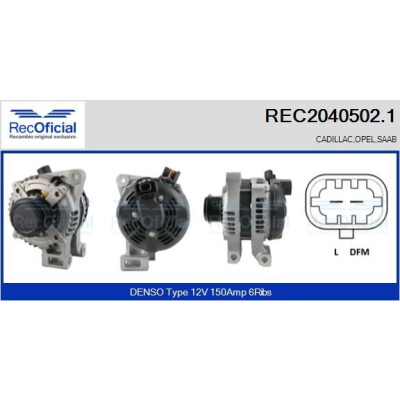 Alternatore REC20405021 RECOFICIAL