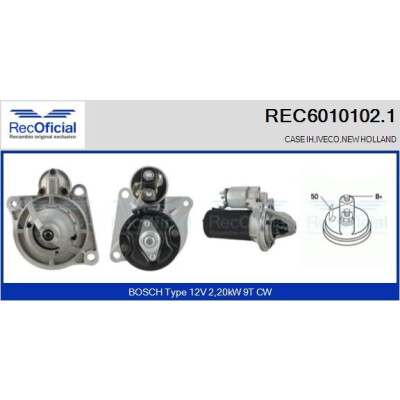 Motorino d'avviamento REC60101021 RECOFICIAL