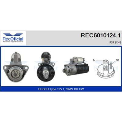 Motorino d'avviamento REC60101241 RECOFICIAL